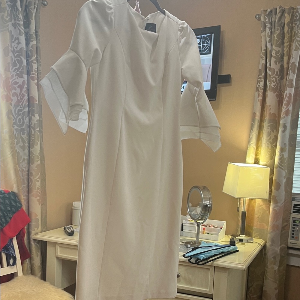 Adrianna Papell Asymmetrical White Dress